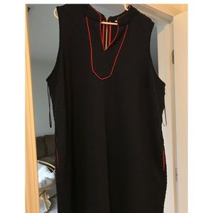 Navy & Orange Crown & Ivy Curvy Dress